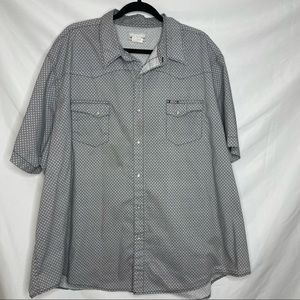 Wrangler Wrancher Pearl Snap Short Sleeve Printed Shirt